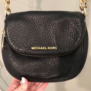 Michael kors black leather bag